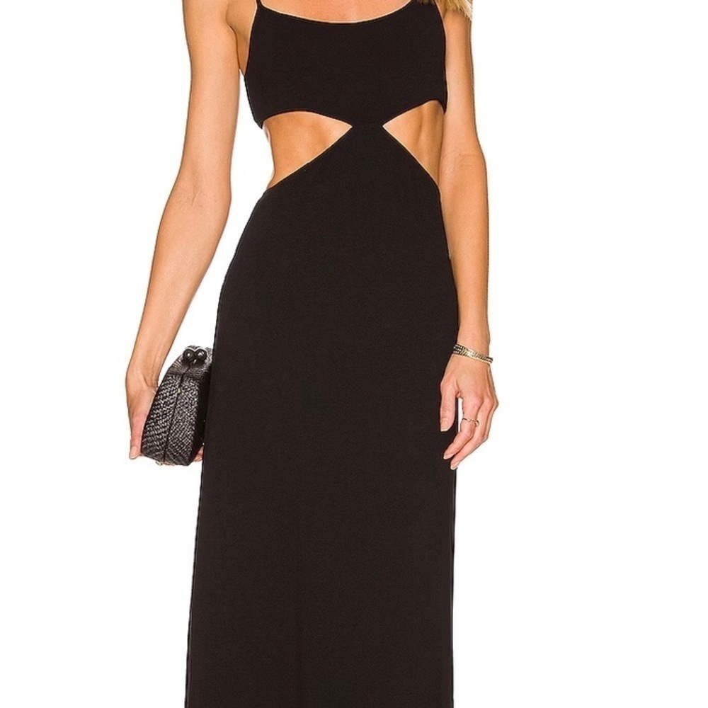 NWT FP Beach Bohemian Black Maxi with Cut Outs XS